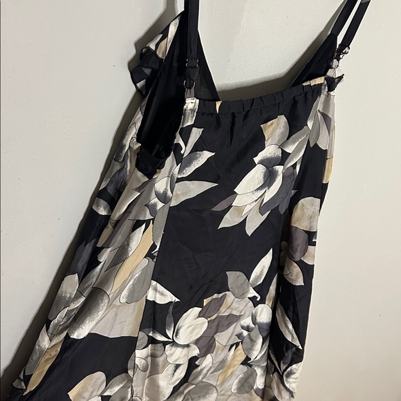 Old Navy Women's Plus Black and Gray 100% Silk Dress Dress - Picture 6 of 8